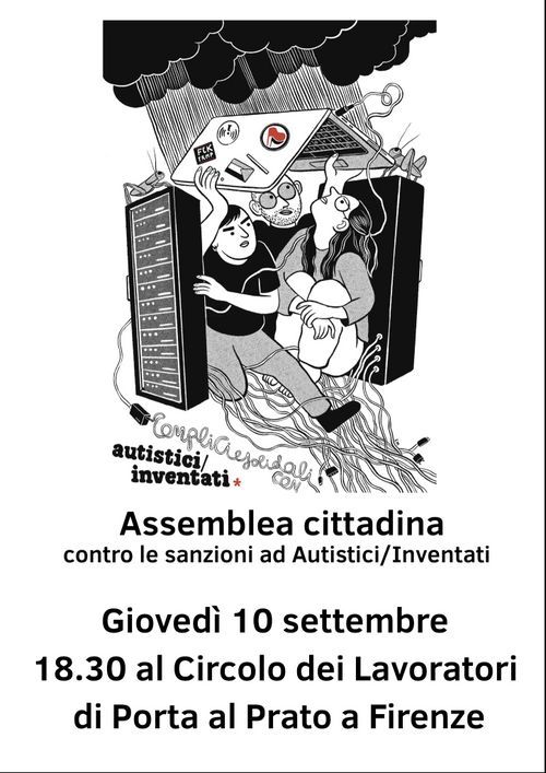 Assemblea cittadina contro le sanzioni ad Autistici/Inventati